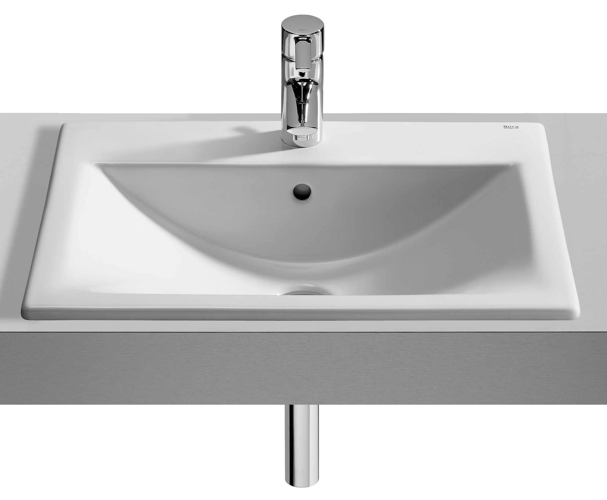 Roca Diverta lavabo 55x42.5 cm rettangolare da incasso bianco A327116000