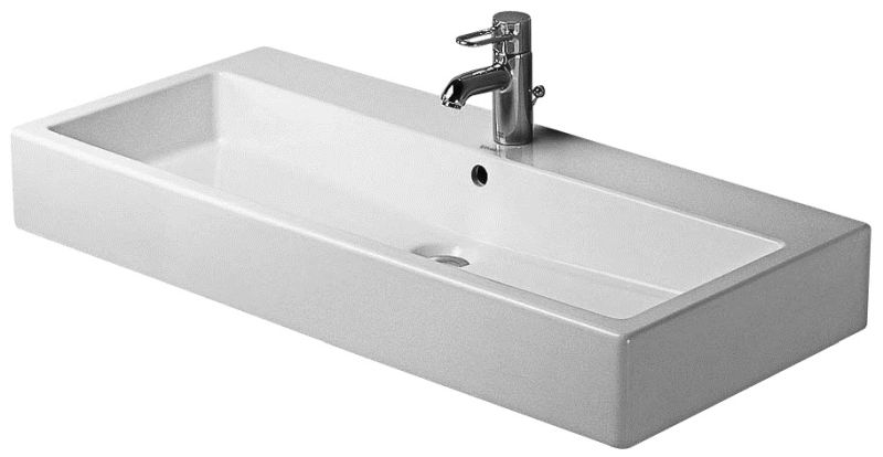 Duravit Vero lavabo 100x47 cm rettangolare a parete-da mobile bianco 0454100027