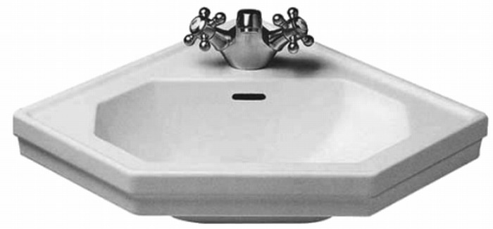 Duravit Seria 1930 lavabo 59.5x45 cm angolare a parete bianco 0793420000