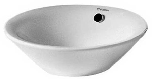 Duravit Starck 1 lavabo 33x33 cm rotonda da appoggio bianco 0408330000