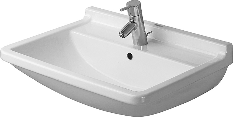 Duravit Starck 3 lavabo 60x45 cm rettangolare a parete bianco 0300600000