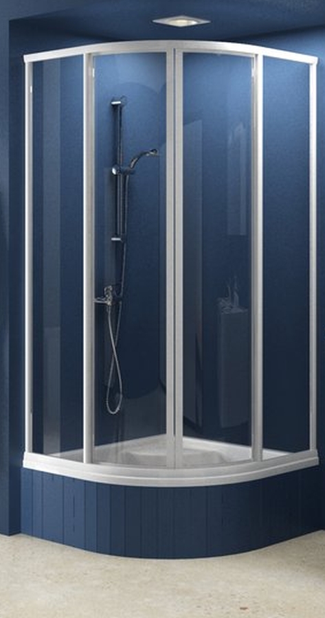Ravak Supernova box doccia 90x90 cm semicircolare bianco lucida/polistirene 31177V10011