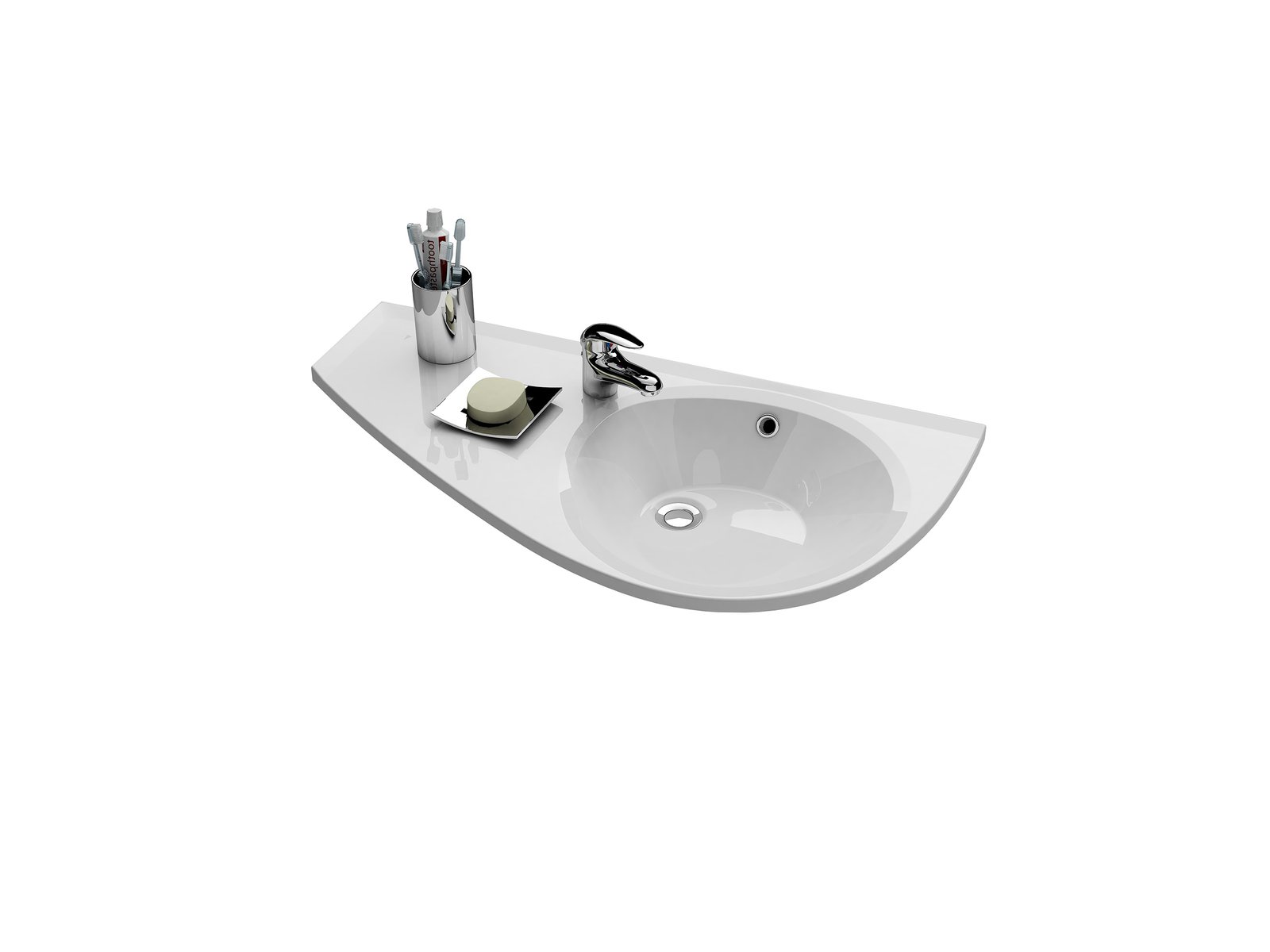 Ravak Avocado lavabo 85x45 cm a parete bianco XJ1L1100000
