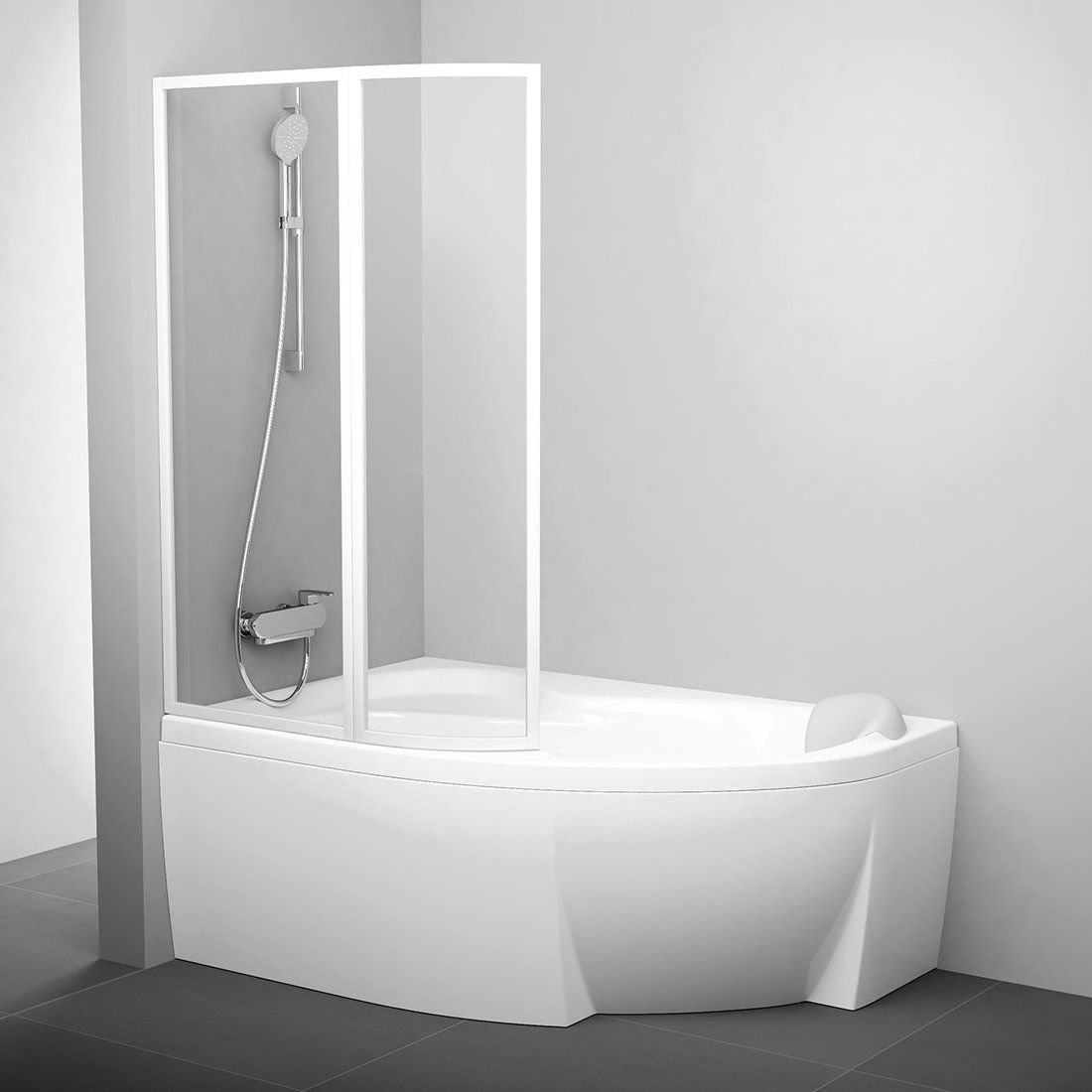 Ravak Rosa parete vasca 109 cm 2 ante bianco lucida/vetro trasparente 76LB0100Z1