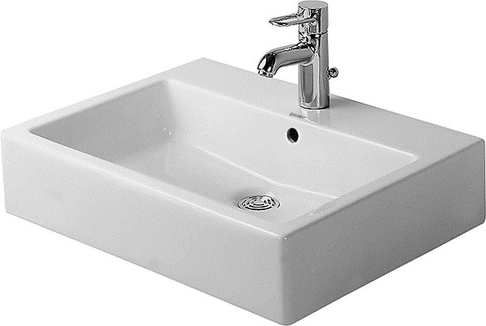 Duravit Vero lavabo 60x47 cm rettangolare a parete-da mobile bianco 04546000271
