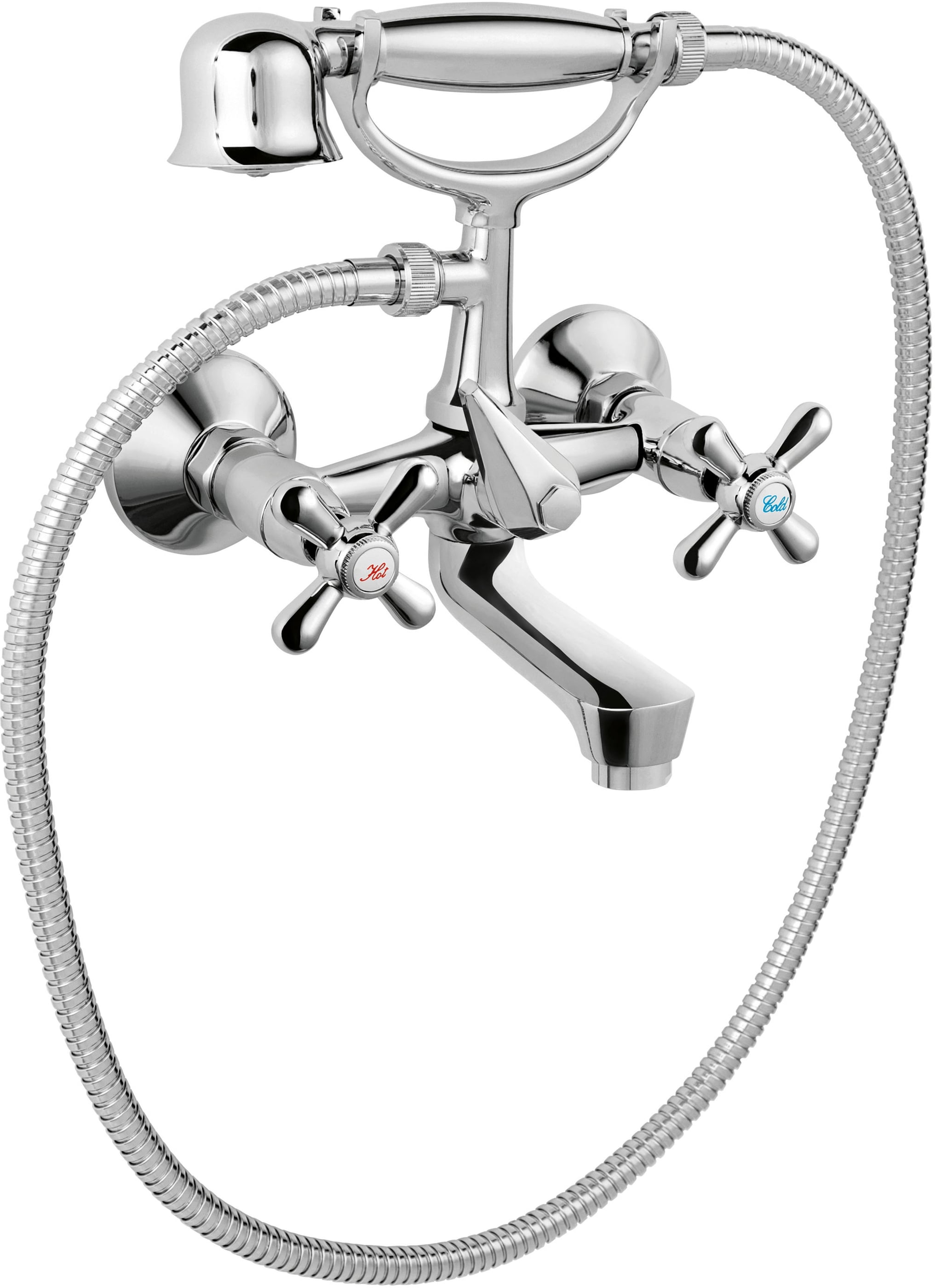 Ferro Retro rubinetto per vasca e doccia a parete cromo XR11