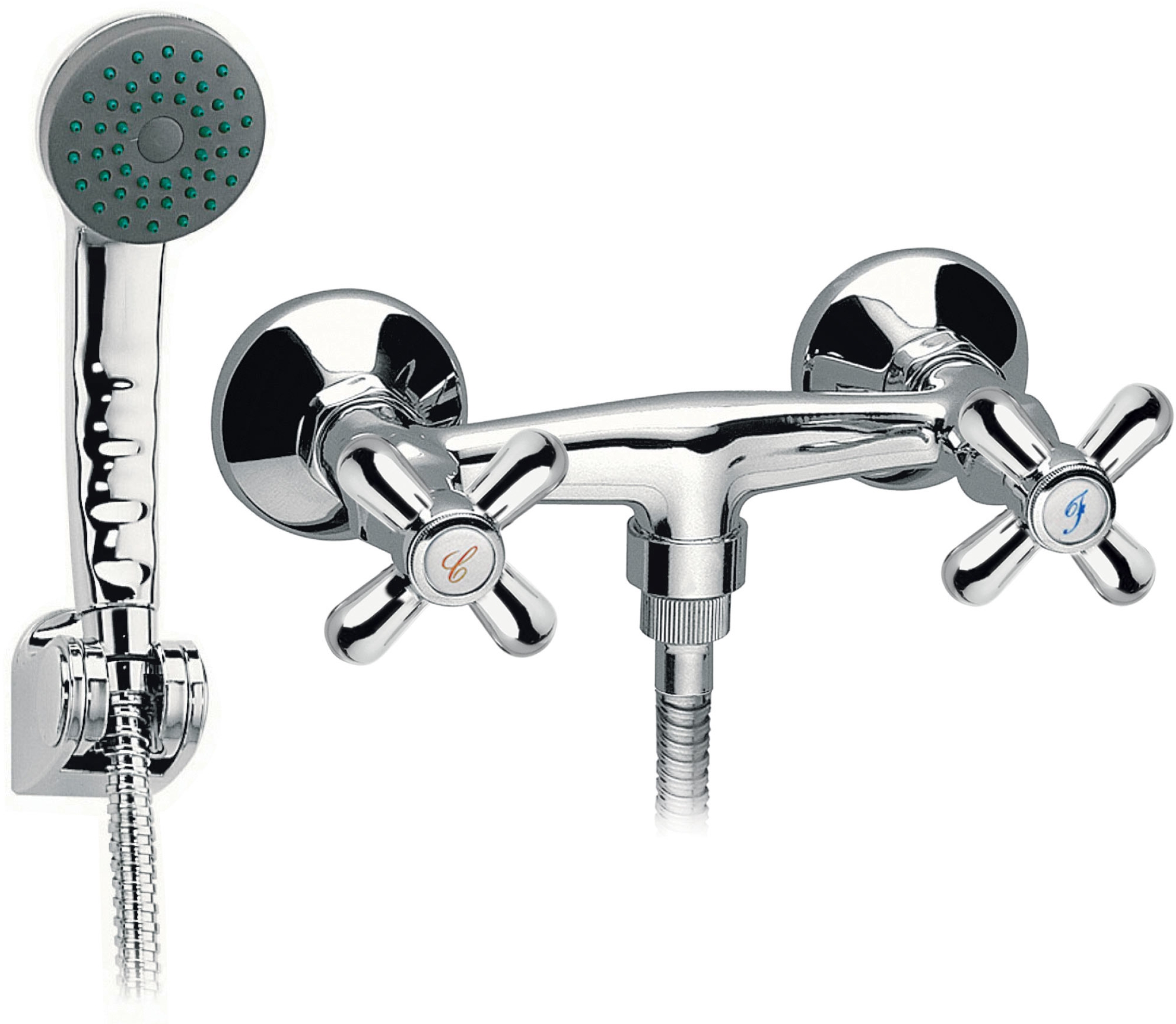 Ferro Retro rubinetto per doccia a parete cromo XR77