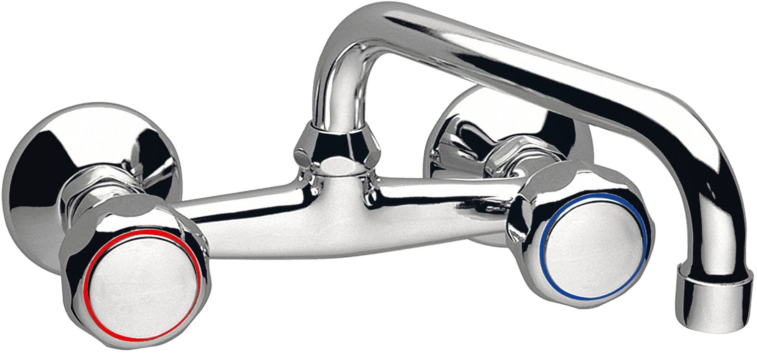 Ferro Standard rubinetto per lavabo a parete cromo BST3