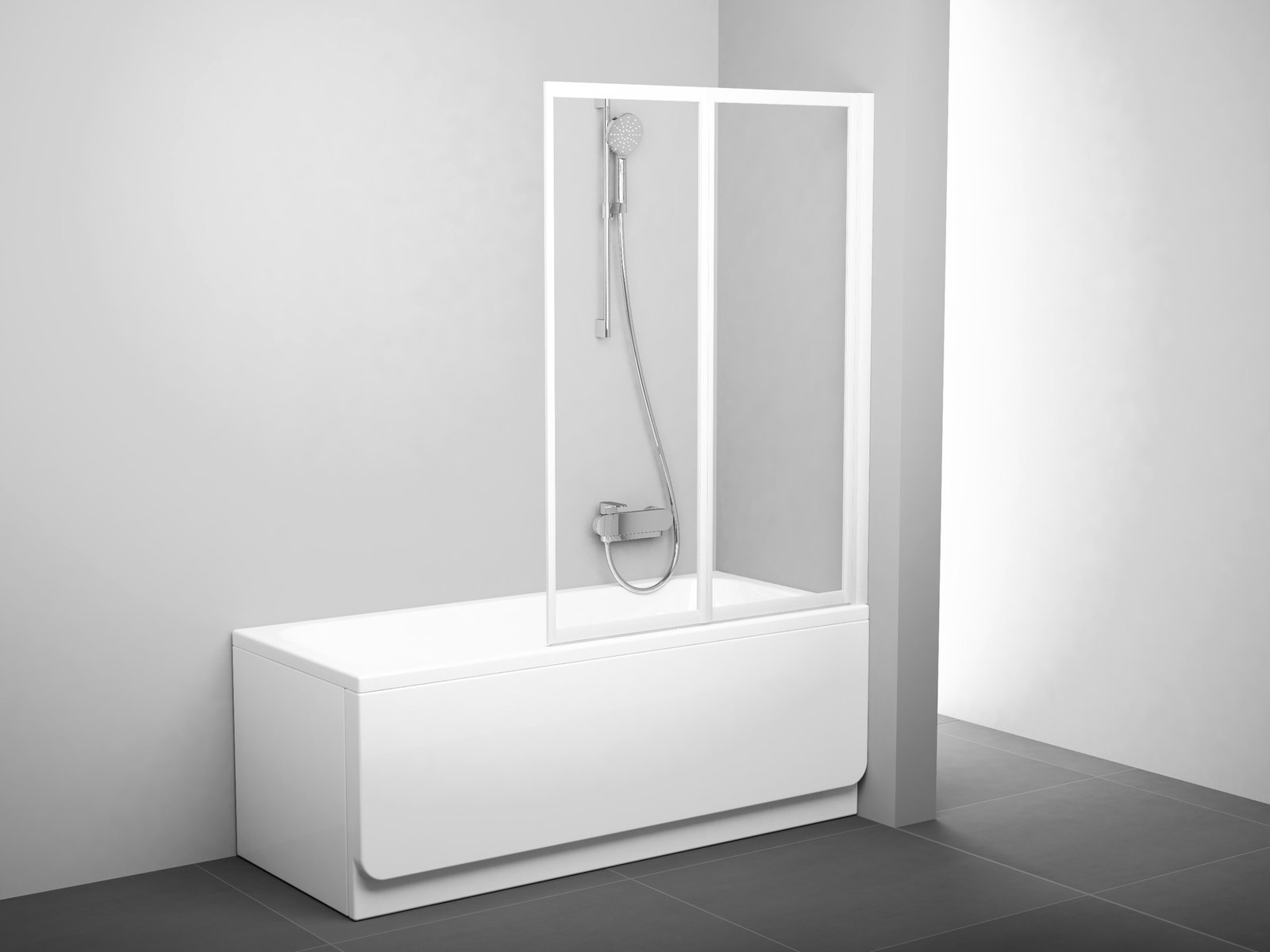 Ravak Supernova parete vasca 105 cm 2 ante bianco lucida/vetro trasparente 796M0100Z1