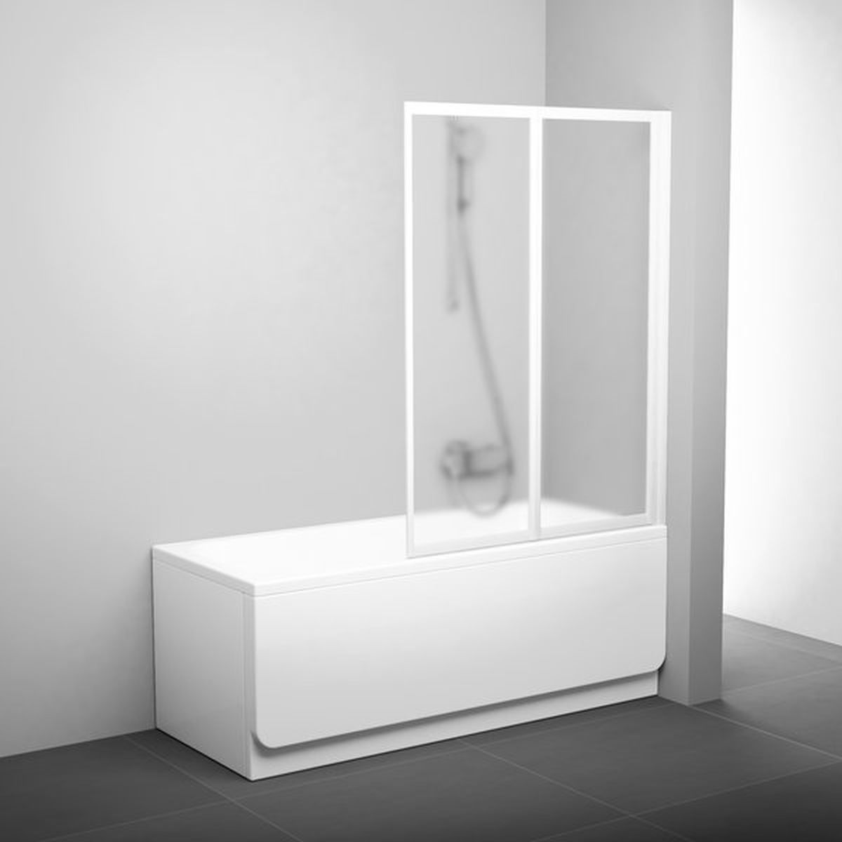 Ravak Supernova parete vasca 105 cm 2 ante bianco lucida/vetro con motivo 796M0100ZG