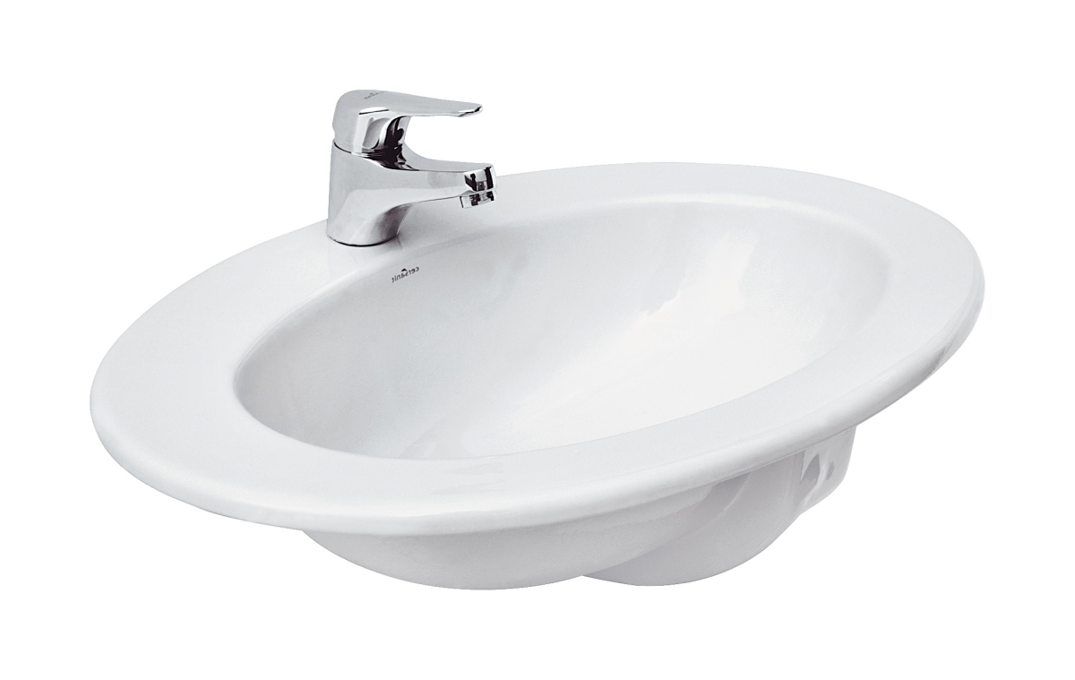 Cersanit Gamma lavabo 63x47 cm ovale da mobile-da incasso bianco K11-0012