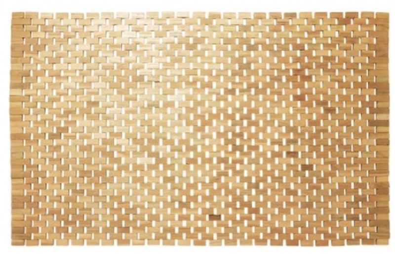 Sealskin Woodblock tappetino da bagno 90x52 cm rettangolare marrone 293324274