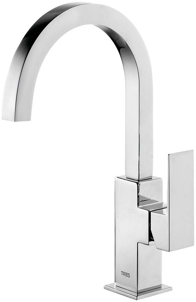 Tres Cuadro-Tres rubinetto per lavabo verticale cromo 1.06.606