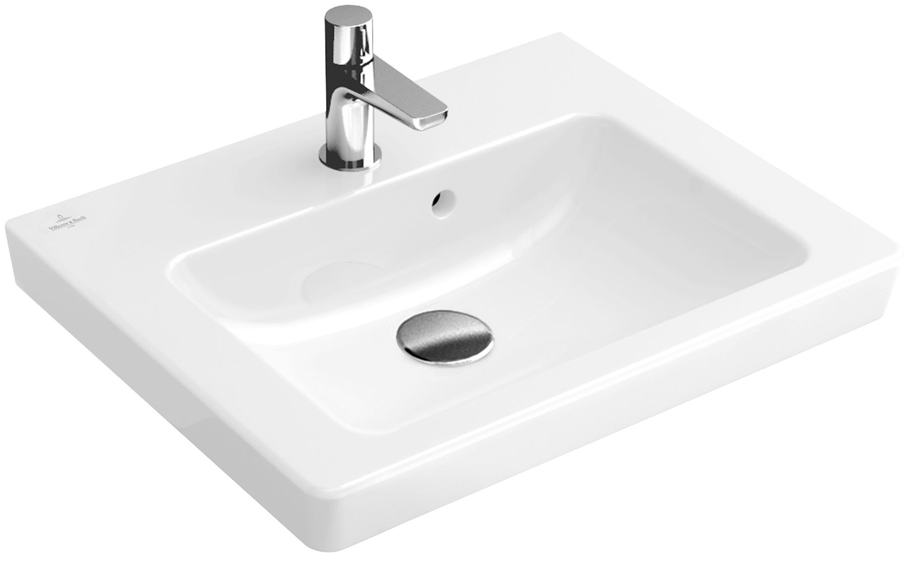 Villeroy & Boch Subway 2.0 lavabo 50x40 cm rettangolare a parete-da appoggio bianco 73155G01