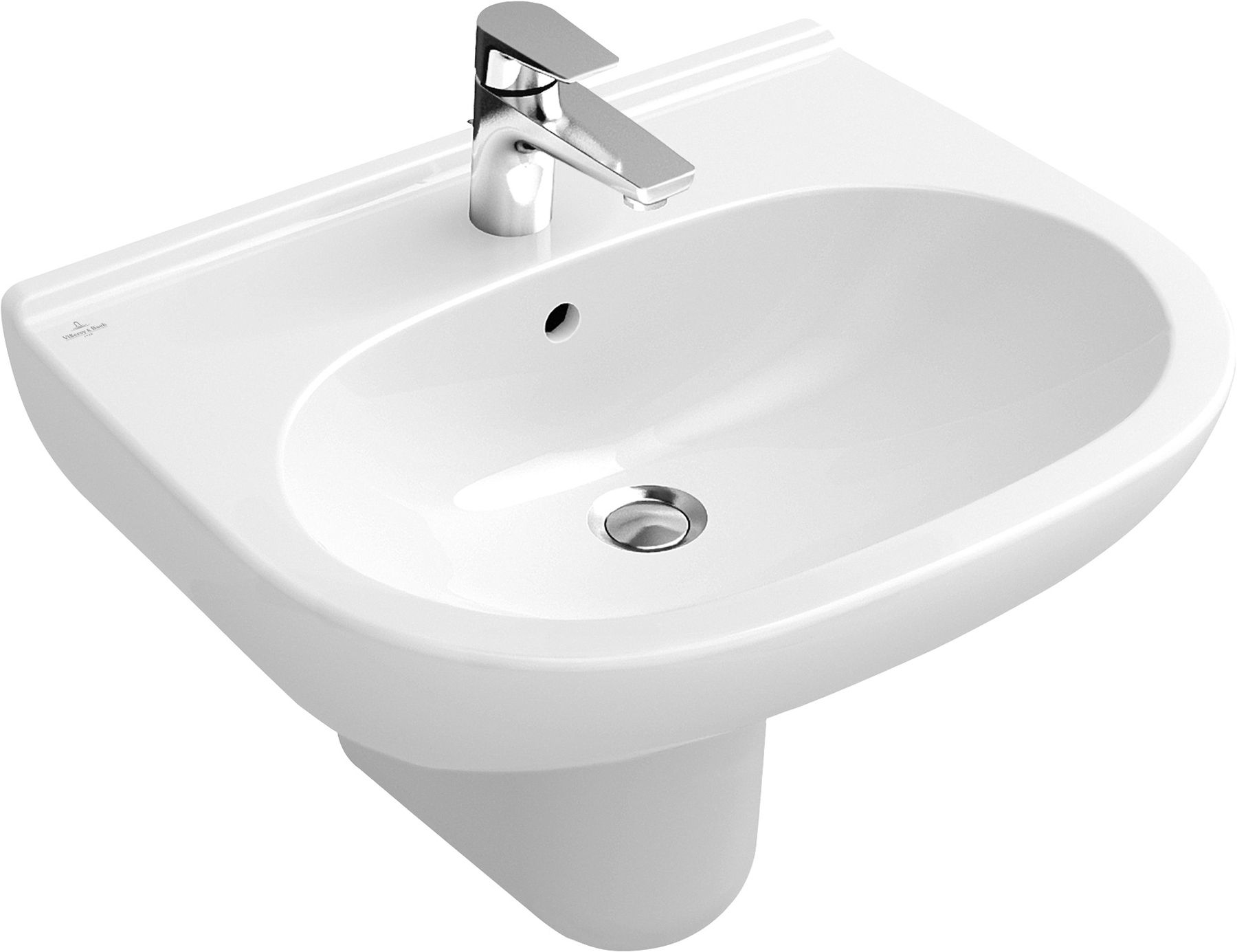 Villeroy & Boch O.Novo lavabo 60x49 cm semicircolare a parete bianco 51606101