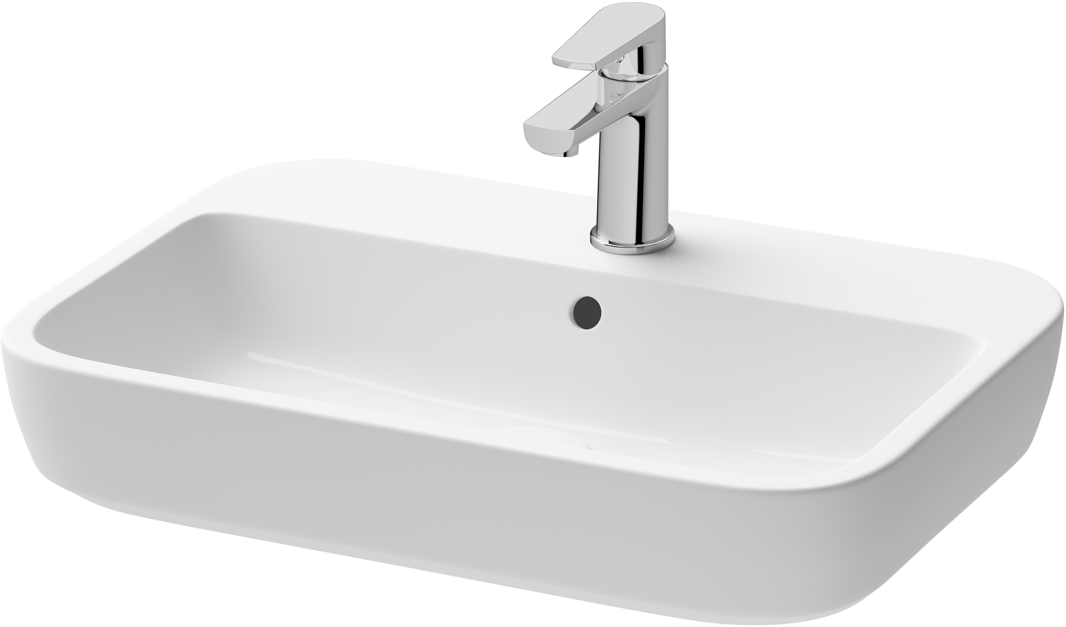 Cersanit Caspia lavabo 60x42 cm rettangolare da mobile-da appoggio bianco K11-0095