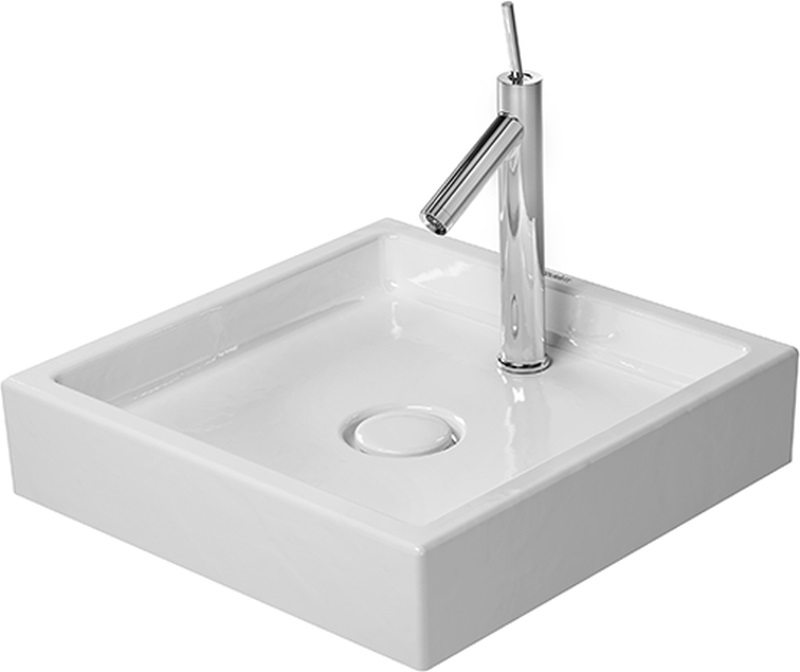 Duravit Starck 1 lavabo 47x47 cm quadrata da appoggio bianco 03874700281
