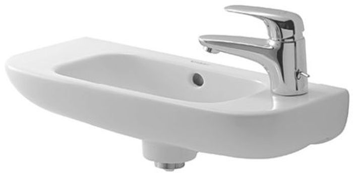 Duravit D-Code lavabo 50x22 cm semicircolare a parete bianco 07065000082