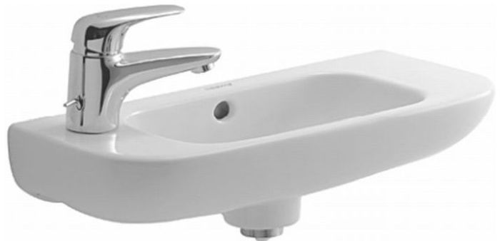Duravit D-Code lavabo 50x22 cm semicircolare a parete bianco 07065000092