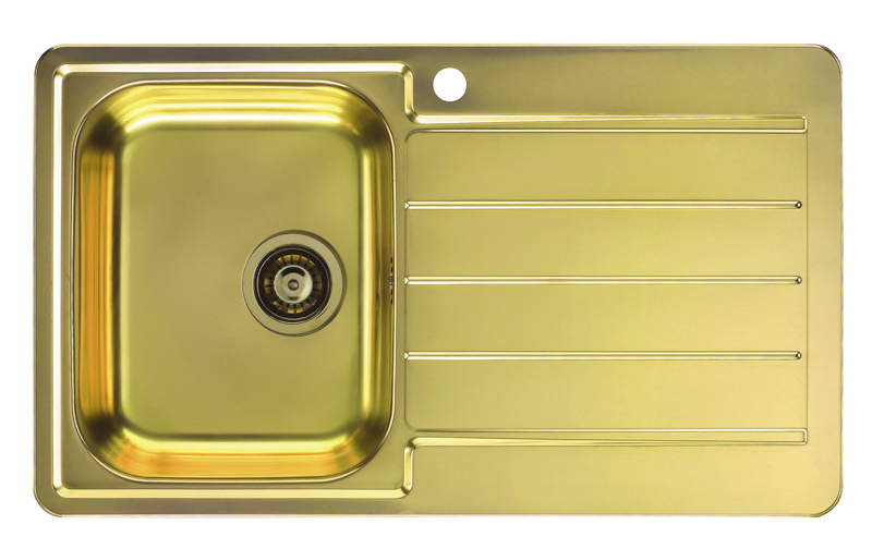 Alveus Monarch lavello in acciaio 86x50 cm oro 1068988