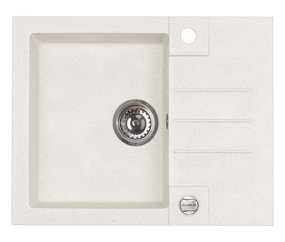 Alveus Rock lavello in granito 59.5x47.5 cm bianco 1213011