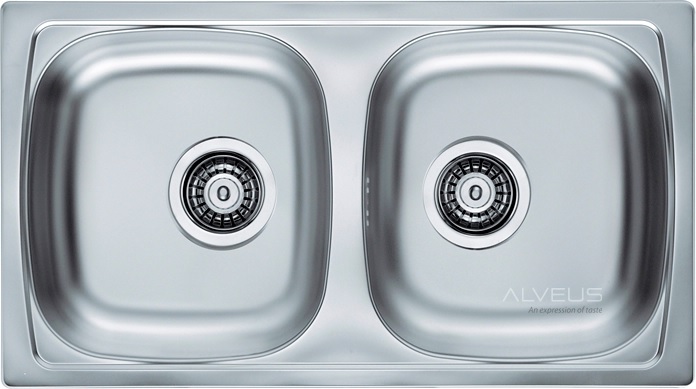 Alveus Basic lavello in acciaio 78x43.5 cm acciaio 1049232