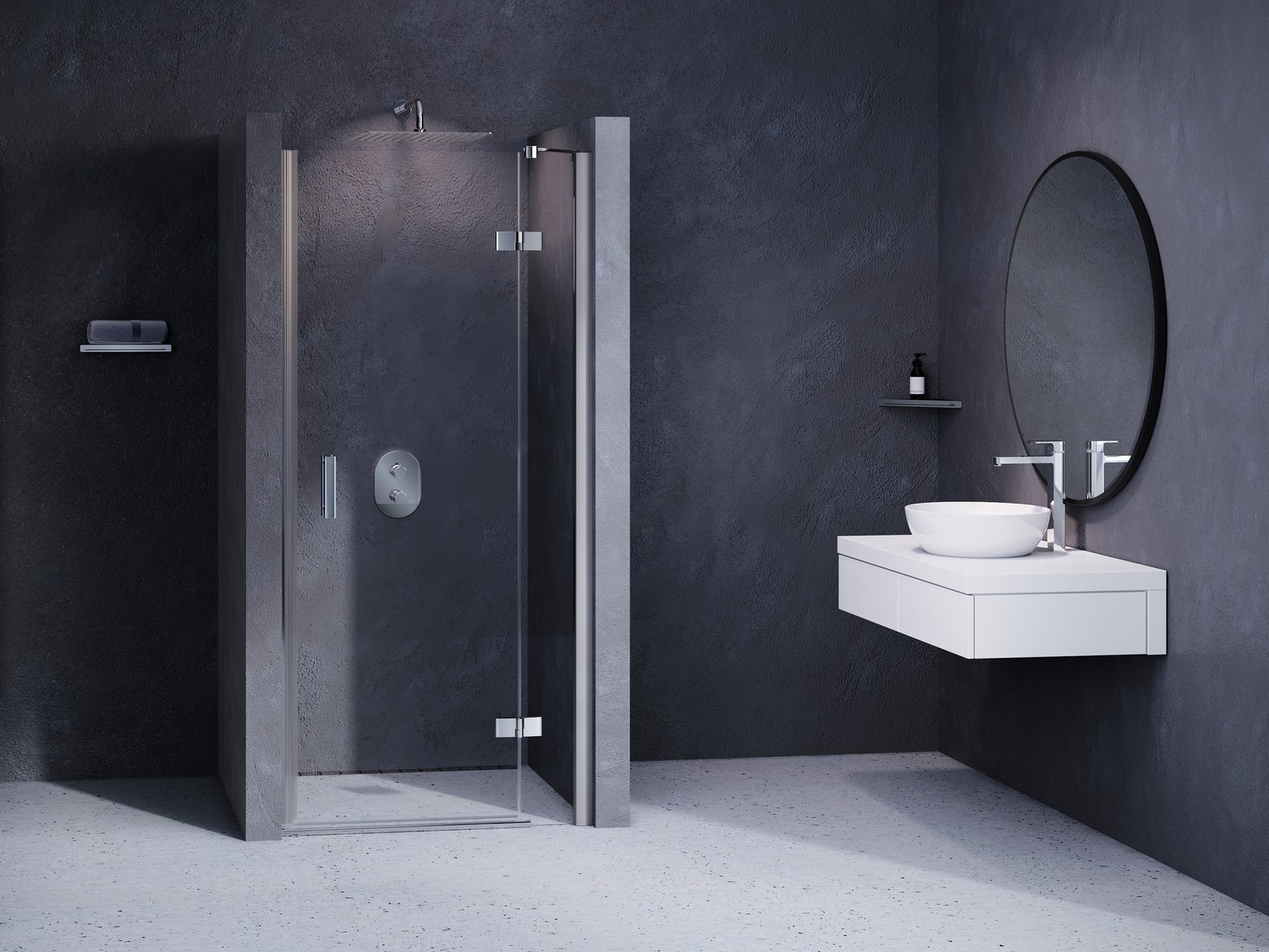 Ravak SmartLine porta doccia 110 cm a battente cromo lucida/vetro trasparente 0SPDAA00Z1