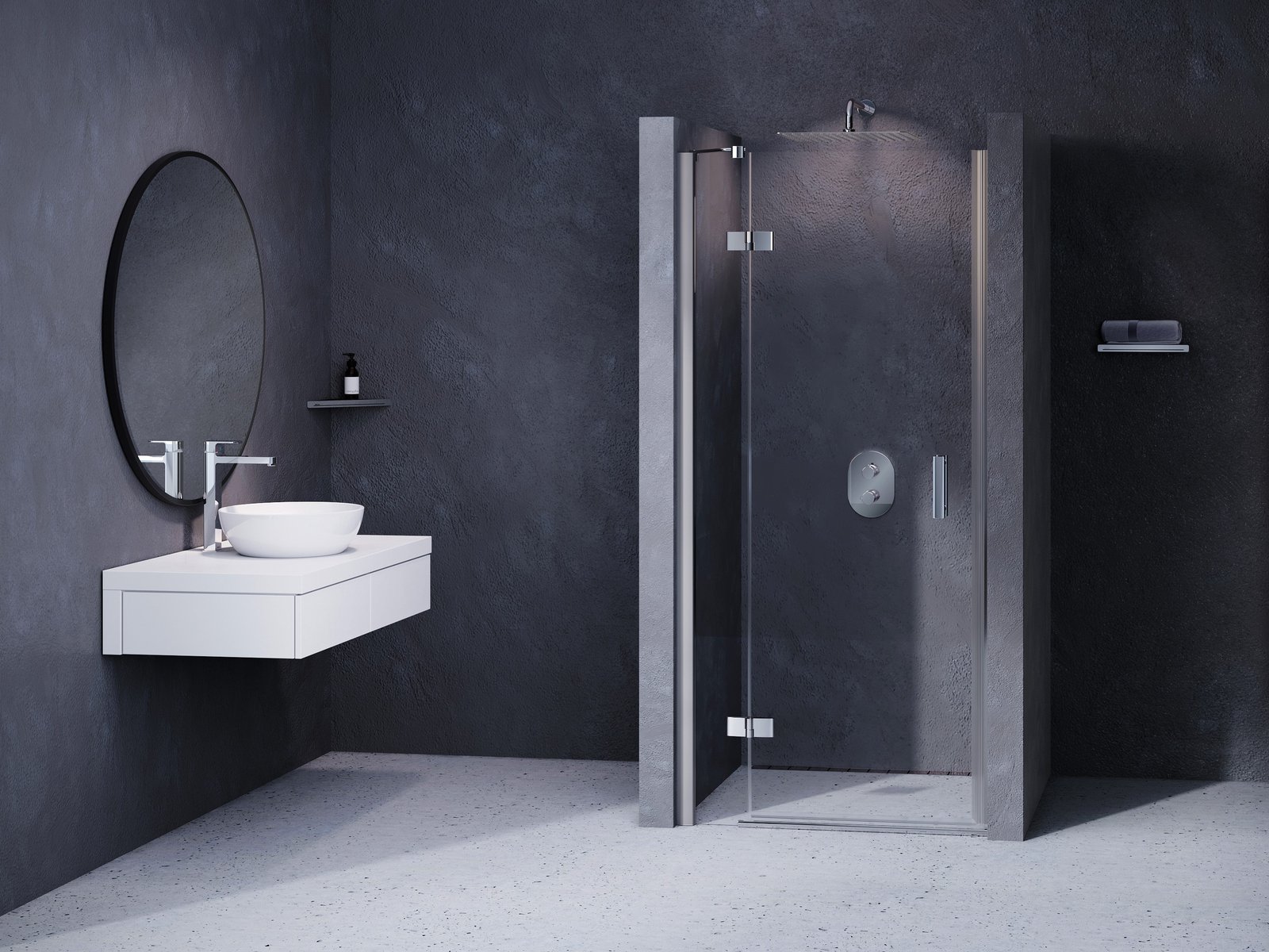 Ravak SmartLine porta doccia 110 cm a battente cromo lucida/vetro trasparente 0SLDBA00Z1