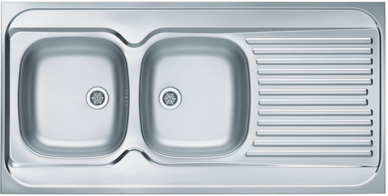 Alveus Classic lavello in acciaio 120x60 cm acciaio 1009084