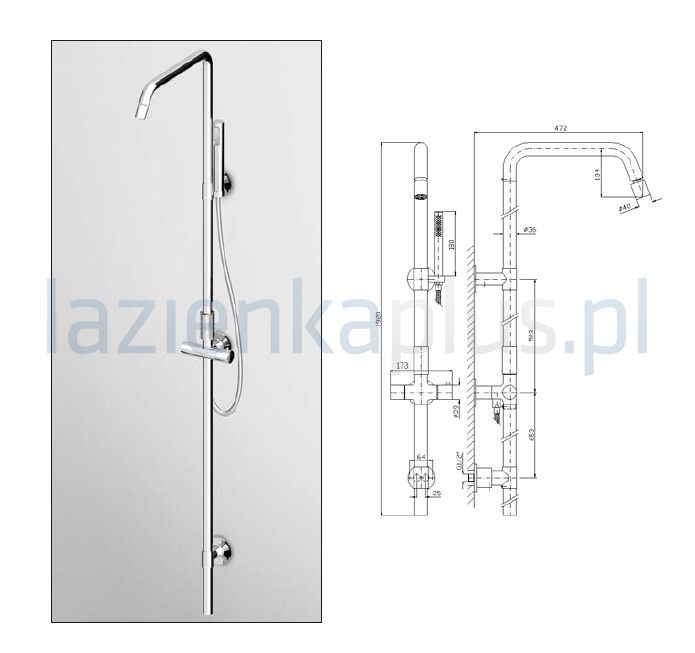 Zucchetti Isy kolumna natryskowa shower ZD1058.R3
