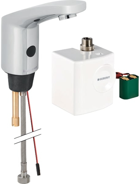 Geberit 185 rubinetto d'arresto per lavabo verticale elettronico cromo 116.335.21.1