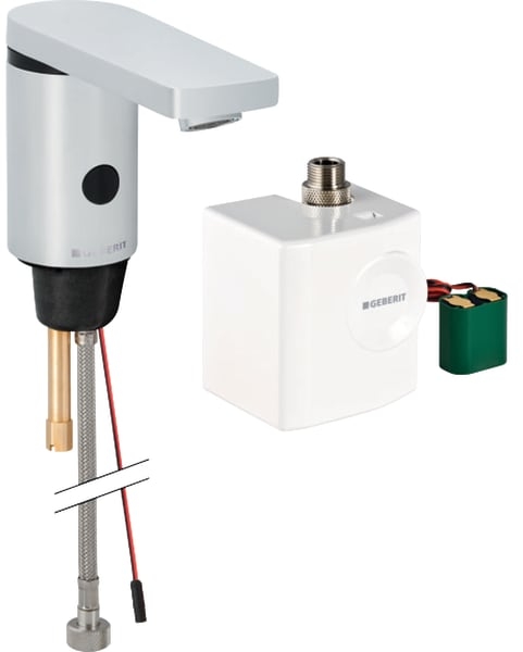 Geberit 186 rubinetto d'arresto per lavabo verticale elettronico cromo 116.336.21.1