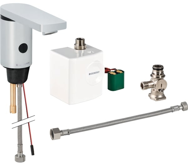 Geberit 186 rubinetto per lavabo verticale elettronico cromo 116.366.21.1