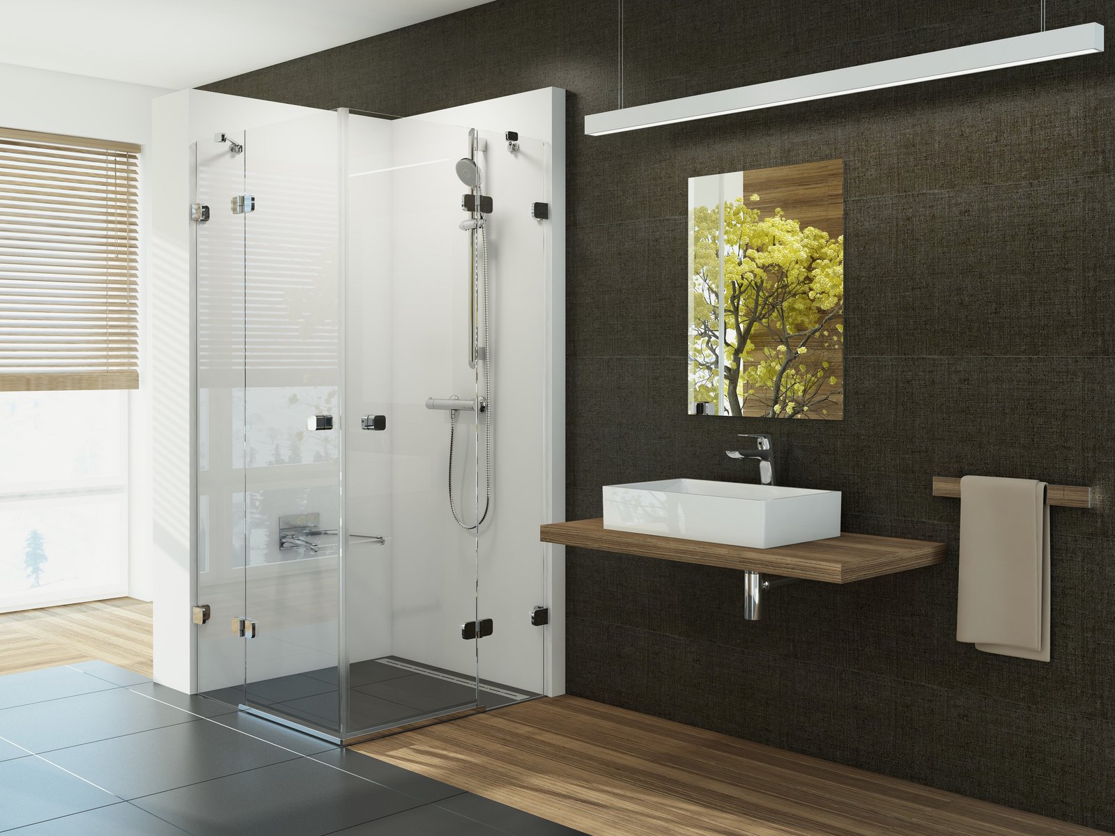 Ravak Brillant box doccia 100x100 cm quadrato cromo lucida/vetro trasparente 1UVAAA00Z1