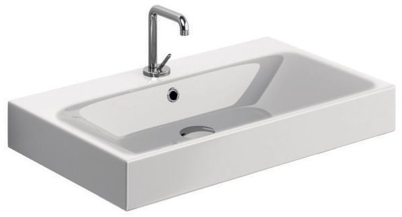 Kerasan Cento lavabo 70x45 cm rettangolare a parete-da appoggio bianco 353201