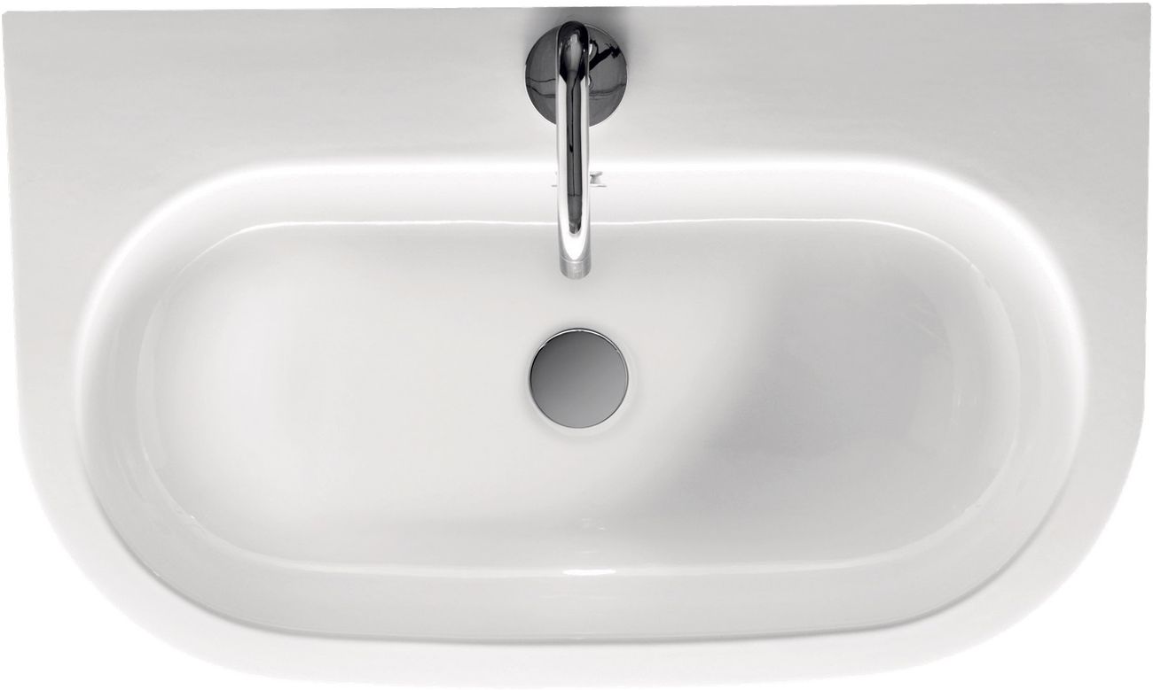Kerasan Flo lavabo 70x42 cm semicircolare a parete bianco 315001