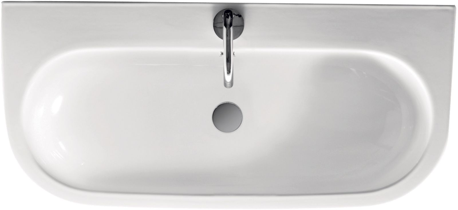 Kerasan Flo lavabo 90x42 cm semicircolare a parete bianco 315101