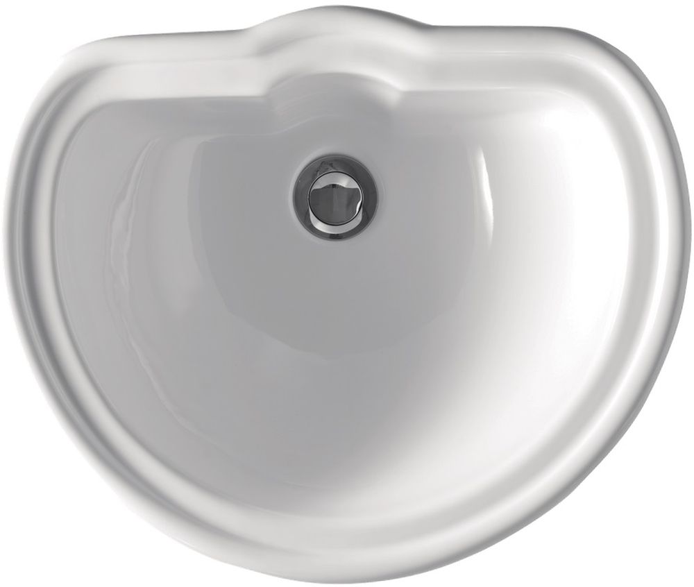 Kerasan Retro lavabo 50x51 cm semicircolare da incasso bianco 103101