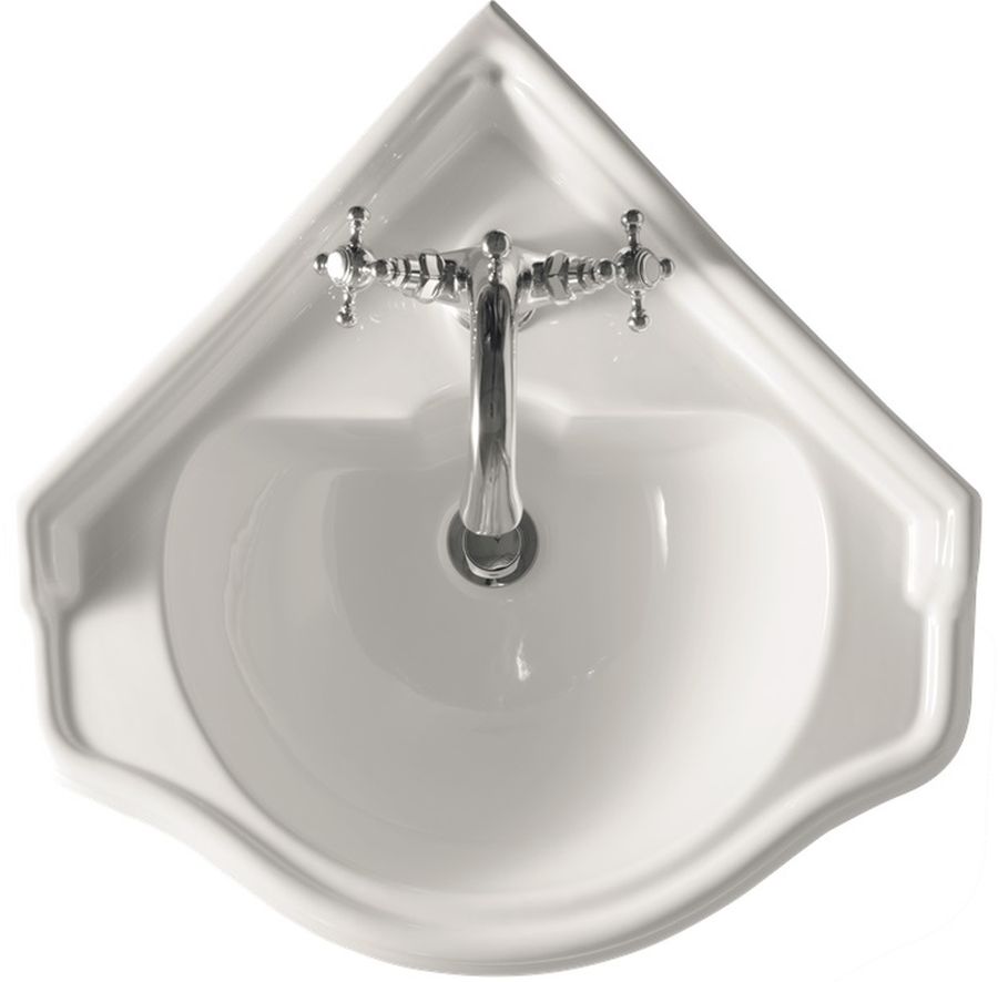 Kerasan Retro lavabo 41x41 cm angolare a parete bianco 103201
