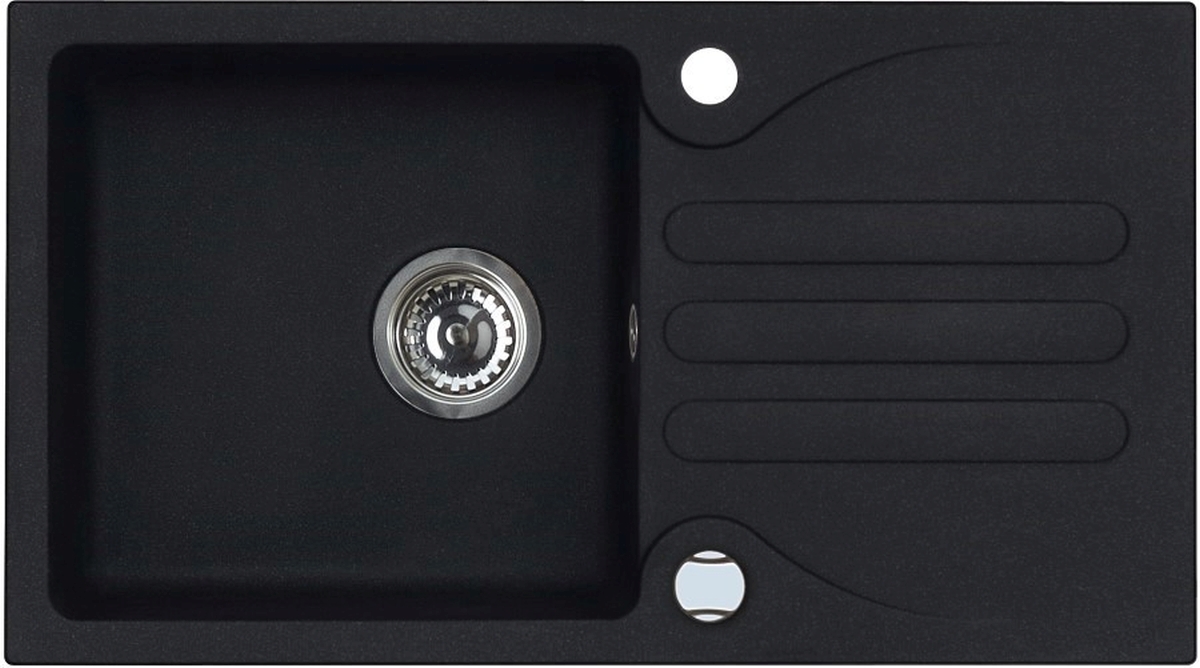 Alveus Galapagos lavello in granito 77x43 cm nero 1513091