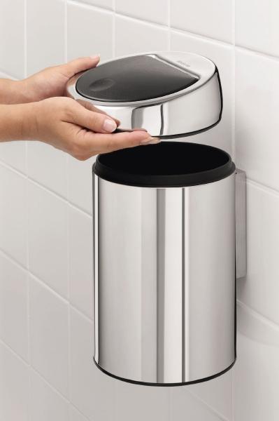 Brabantia Touch Bin secchio della spazzatura 3 l acciaio-nero 363962