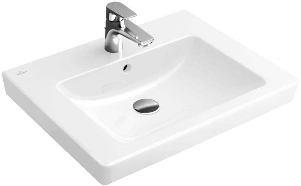 Villeroy & Boch Subway 2.0 lavabo 65x47 cm rettangolare a parete bianco lucida 711365R1