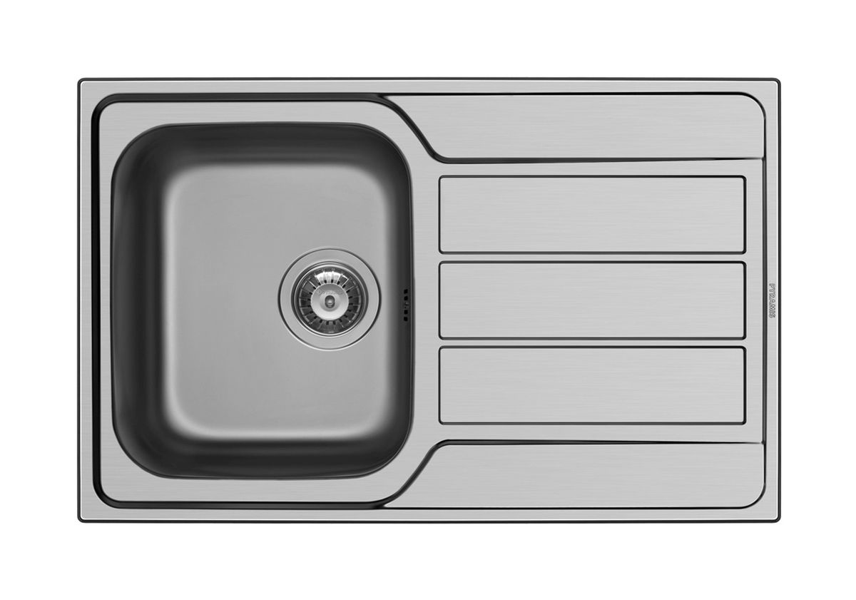 Pyramis Athena lavello in acciaio 79x50 cm 100178701