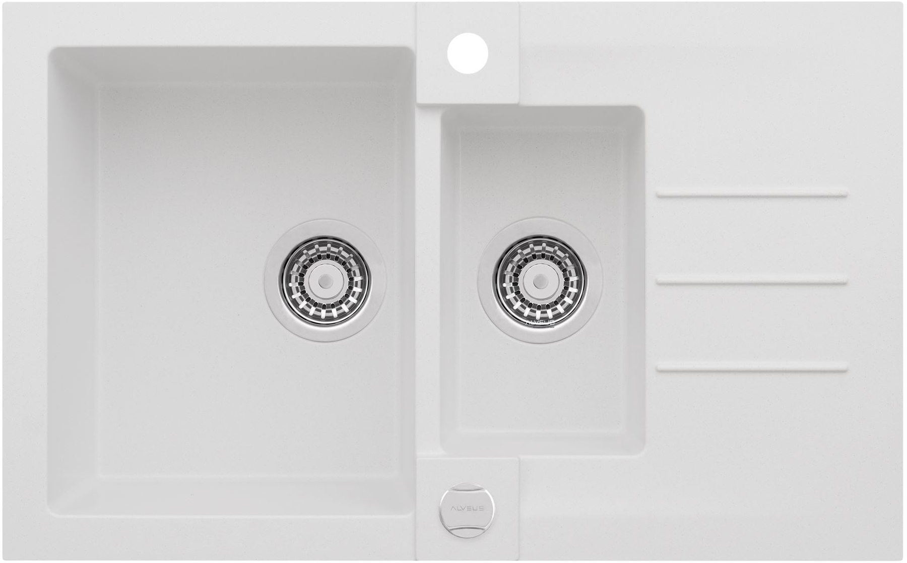 Alveus Rock lavello in granito 78x48 cm bianco 1217011