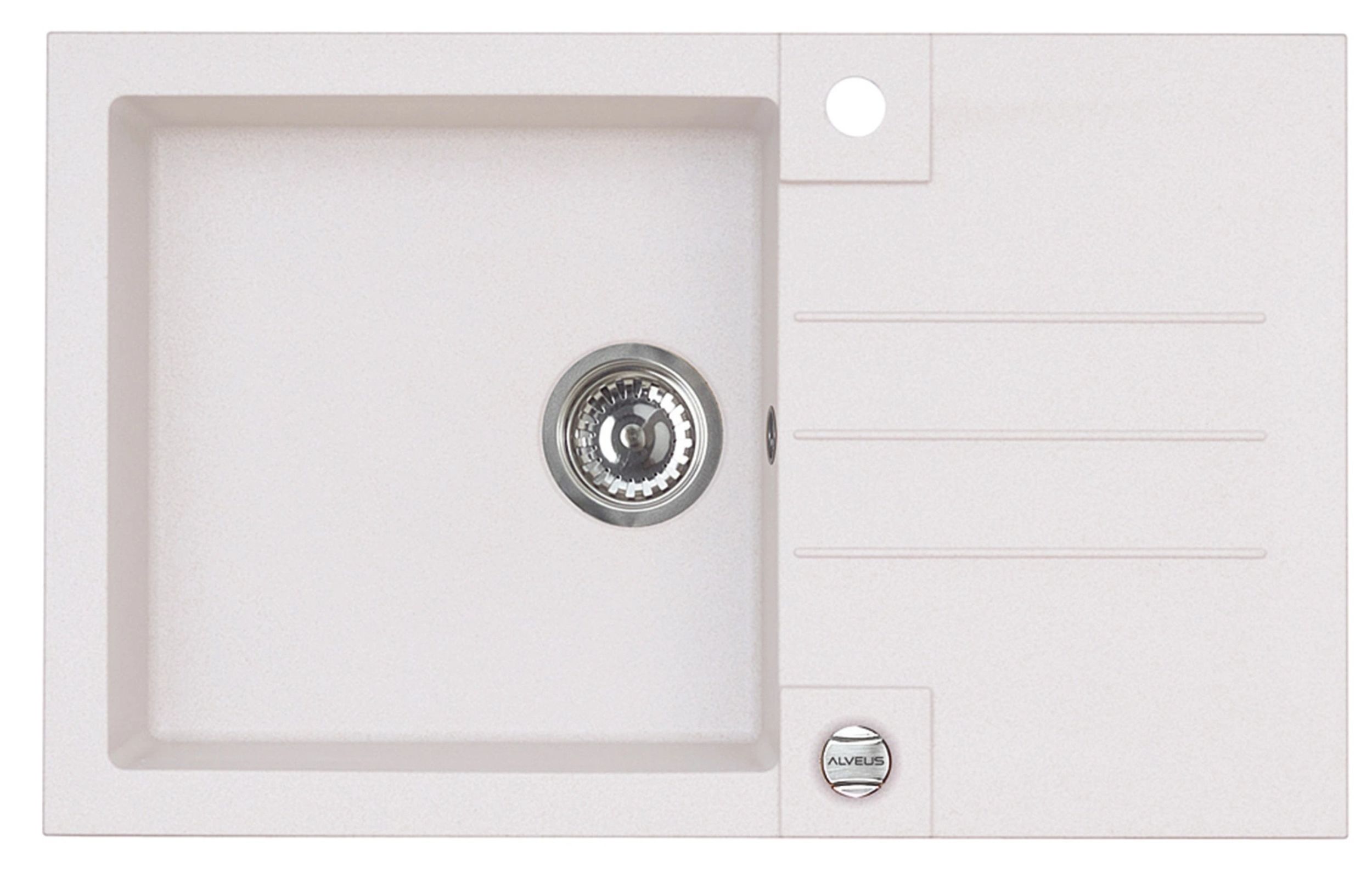 Alveus Rock lavello in granito 78x48 cm bianco 1203011