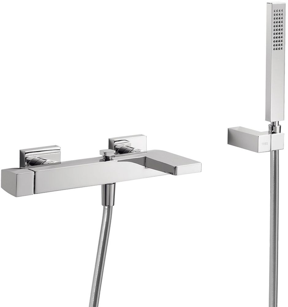 Tres Slim Exclusive rubinetto per vasca e doccia a parete cromo 202.170.01