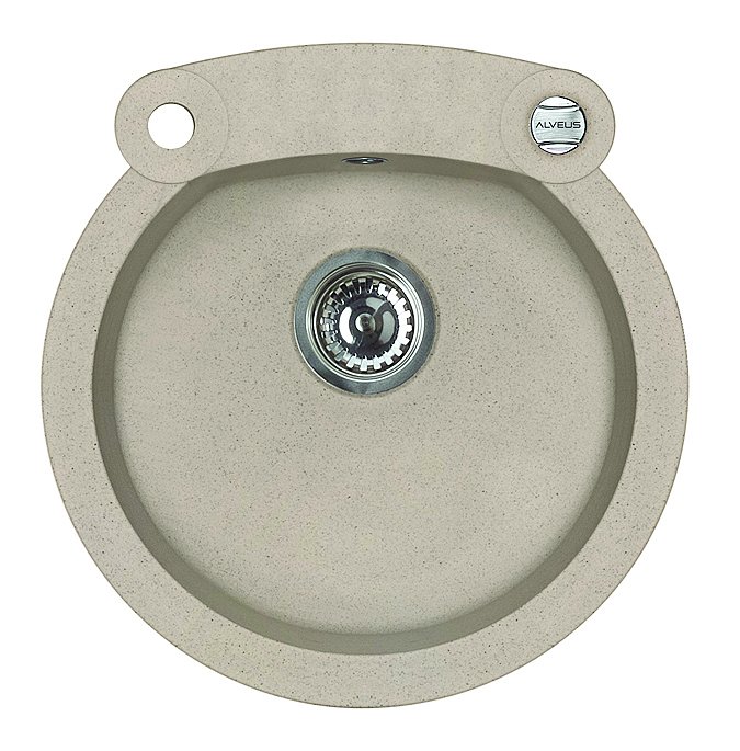 Alveus Rock'n'Roll lavello in granito 53x53 cm beige 1211022