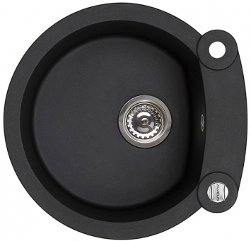 Alveus Rock'n'Roll lavello in granito 53x53 cm nero 1211091