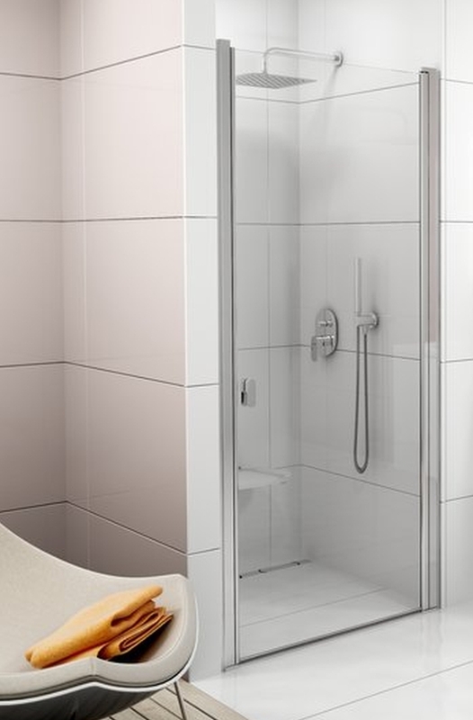 Ravak Chrome porta doccia 90 cm a battente alluminio lucida/vetro trasparente 0QV70C00Z1