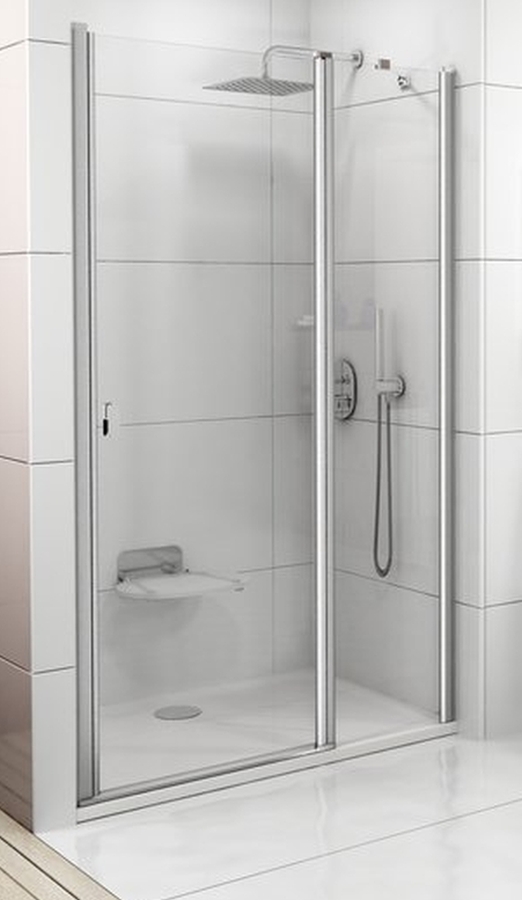 Ravak Chrome porta doccia 110 cm a battente alluminio lucida/vetro trasparente 0QVDCC00Z1